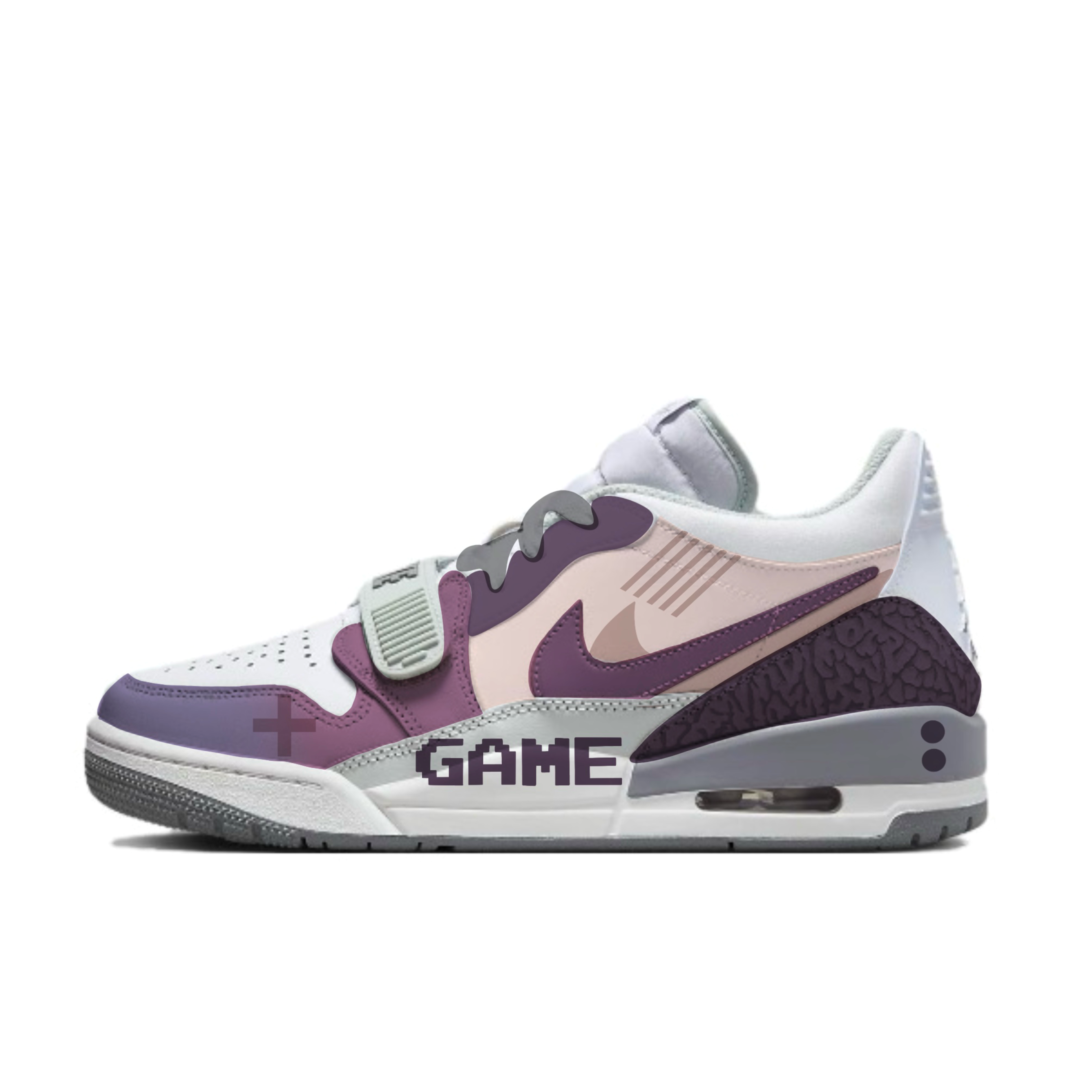 Jordan Legacy 312 Video Games Abrasion Resistant Low top Vintage Basketball Shoes Men’s Fuchsia