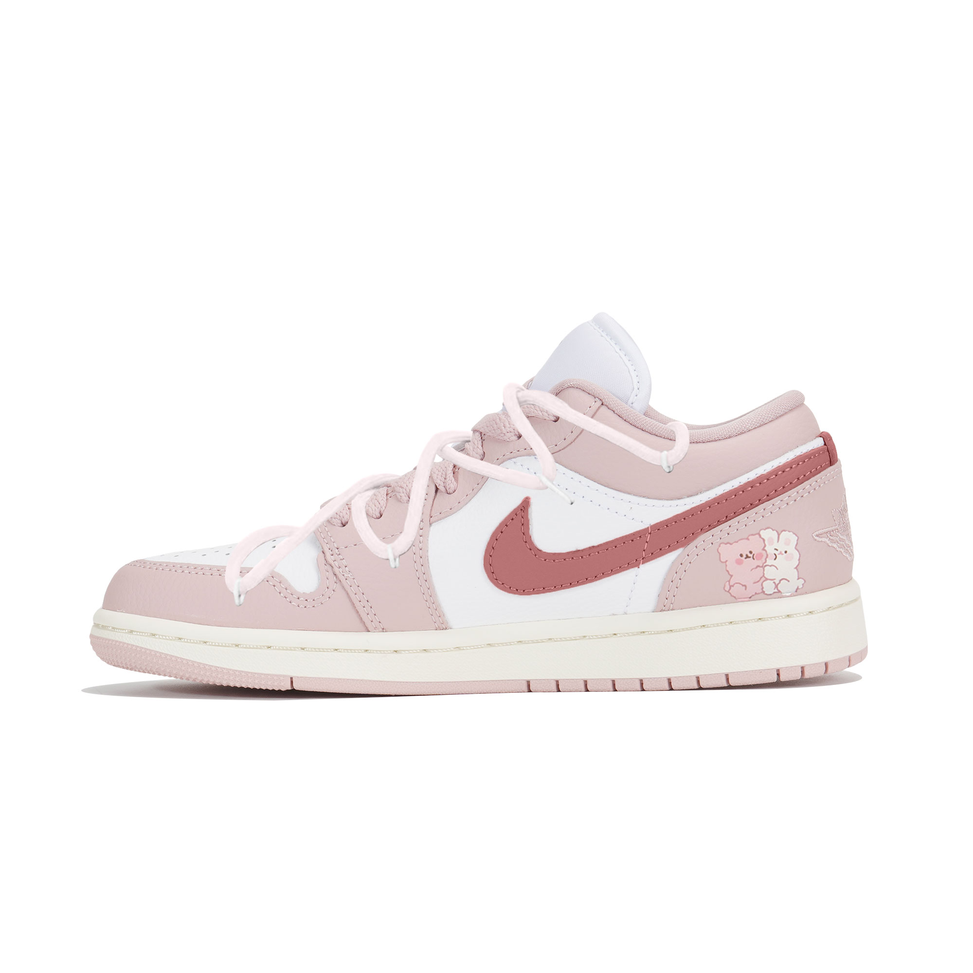 Jordan Air Jordan 1 Abrasion Resistant Abrasion Resistant Low top Vintage Basketball Shoes Women’s Pink White