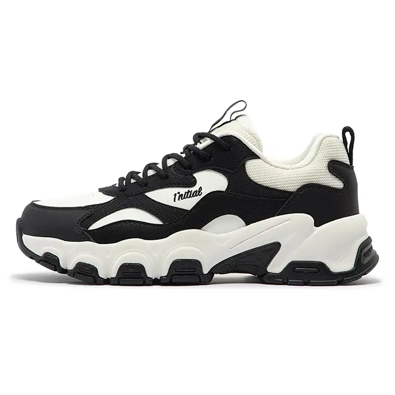 361° Deer Hunt 2 Deer 2 Height Increasing Low top Chunky Sneakers Women's Black White