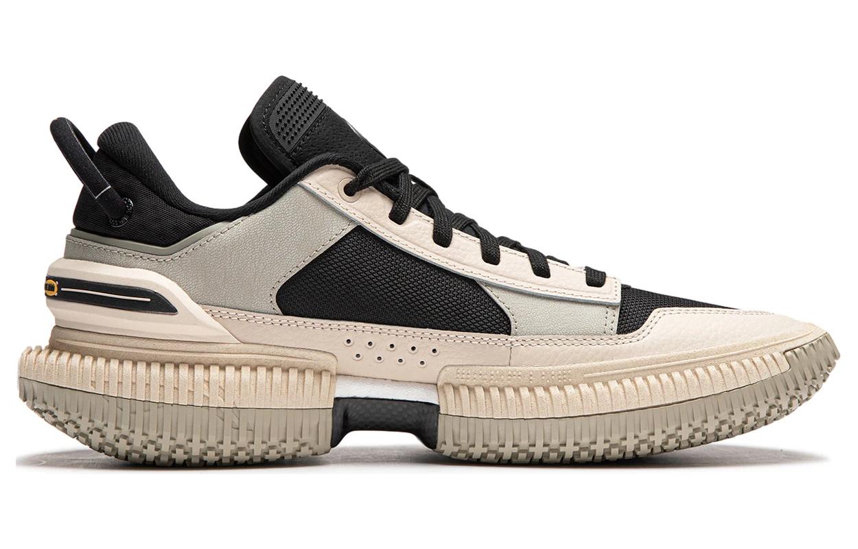 Li Ning Badfive 3 Defeat Wu 3 Ultra Low Slip Resistant Abrasion Resistant Low top Basketball Shoes Men’s Beige Black