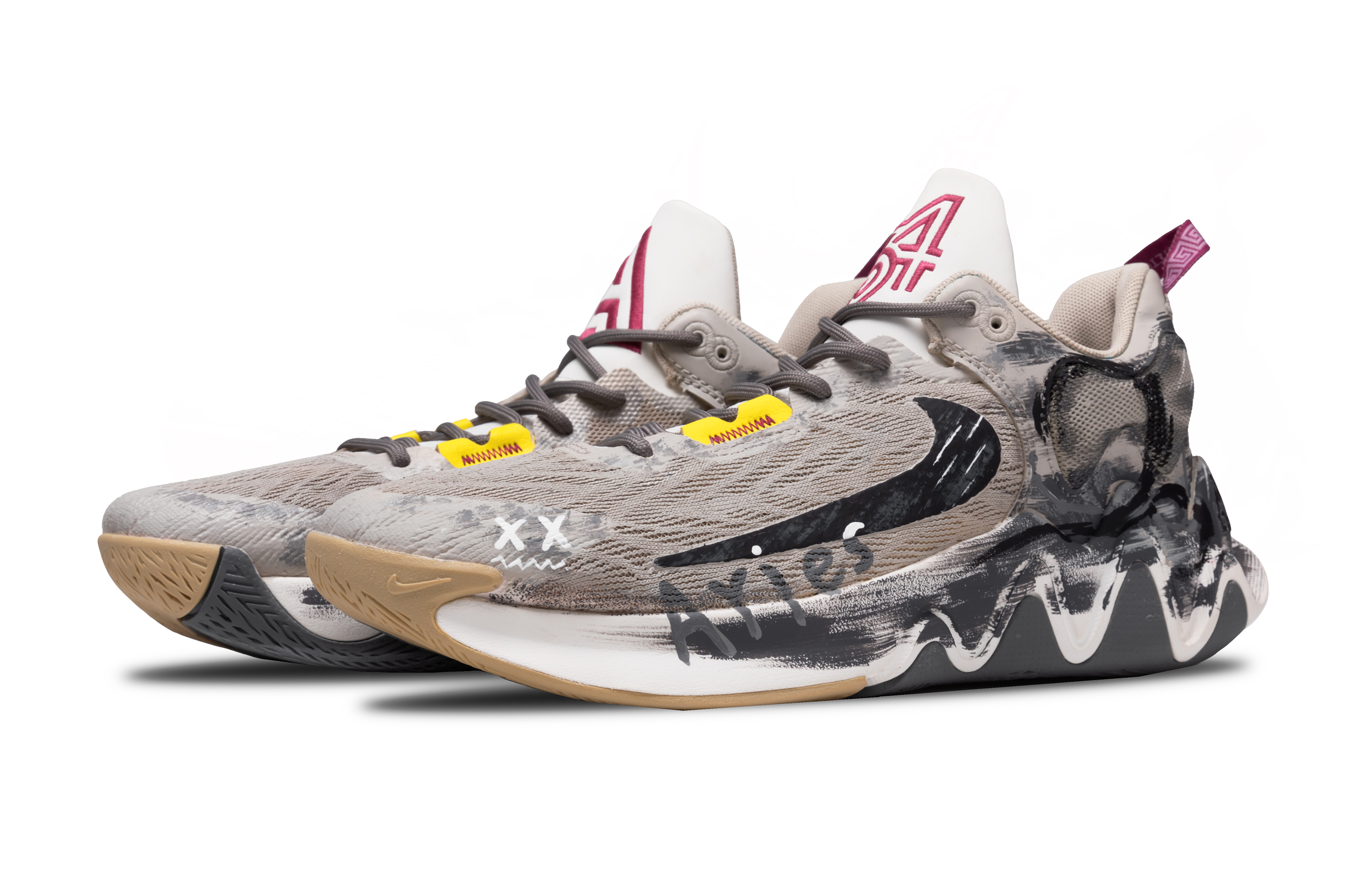 Nike Giannis Immortality 2 Funi Mountains And Seas TPU Abrasion Resistant Low top Basketball Shoes Unisex Gray