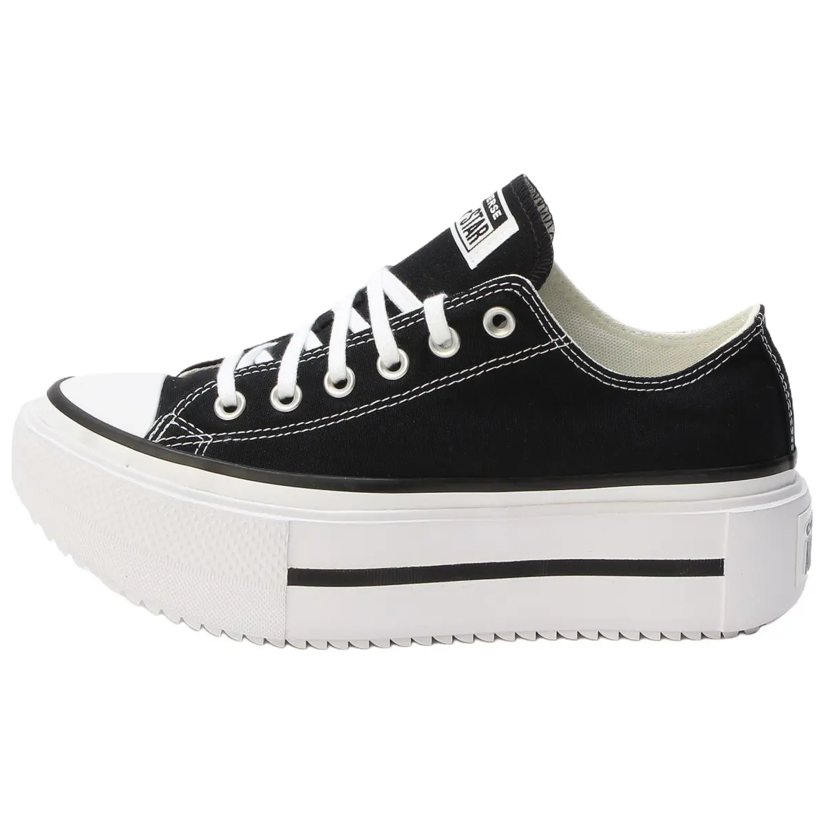 Converse Double Stack Low top Canvas Shoes Unisex Black