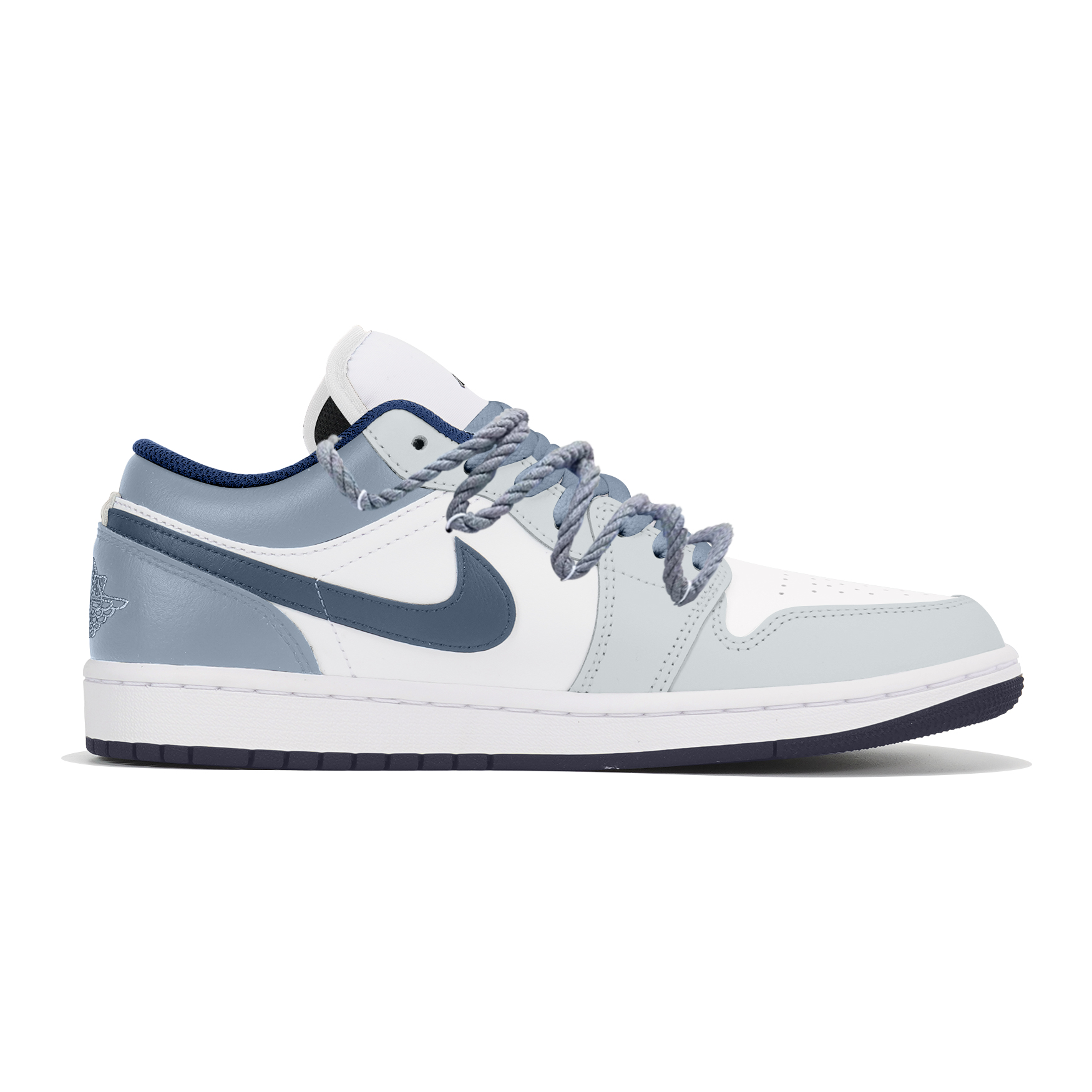 Jordan Air Jordan 1 Abrasion Resistant Low top Vintage Basketball Shoes Men’s Haze Blue