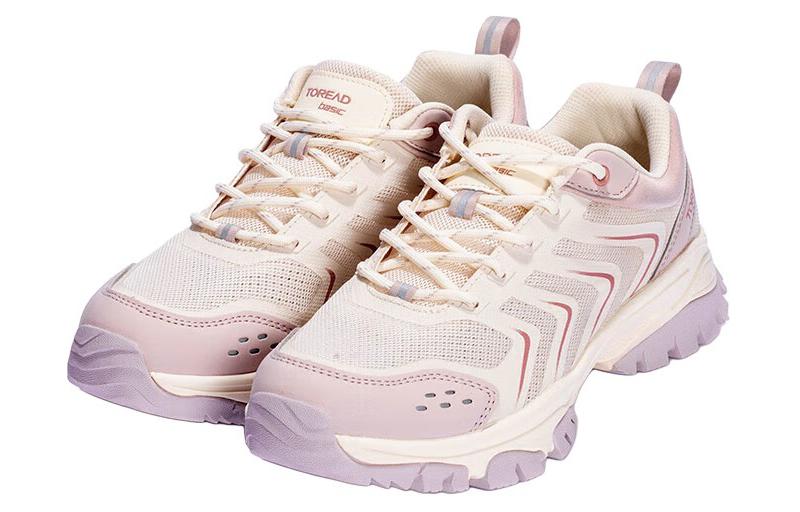 TOREAD Slip Resistant, Abrasion Resistant, Breathable Low top Hiking Shoes Women’s Pink Purple
