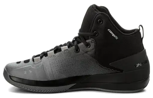 Under Armour Rocket3 Slip Resistant Mid top Basketball Shoes Men's Black