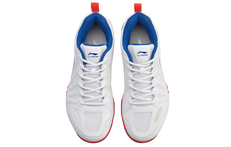 Li Ning Ace Textile, Synthetic Leather Cushioning Slip Resistant Abrasion Resistant Breathable Low top Badminton Shoes