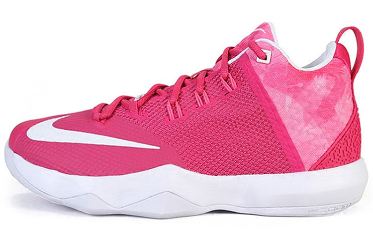 Nike Ambassador 9 Envoy 9 James Fashion and Comfortable Fabric Synthetic Leather Shoes Shoes, Anti-slip and Wear Resistant Middle Top Practical Basketball Shoes Men's Rose Powder