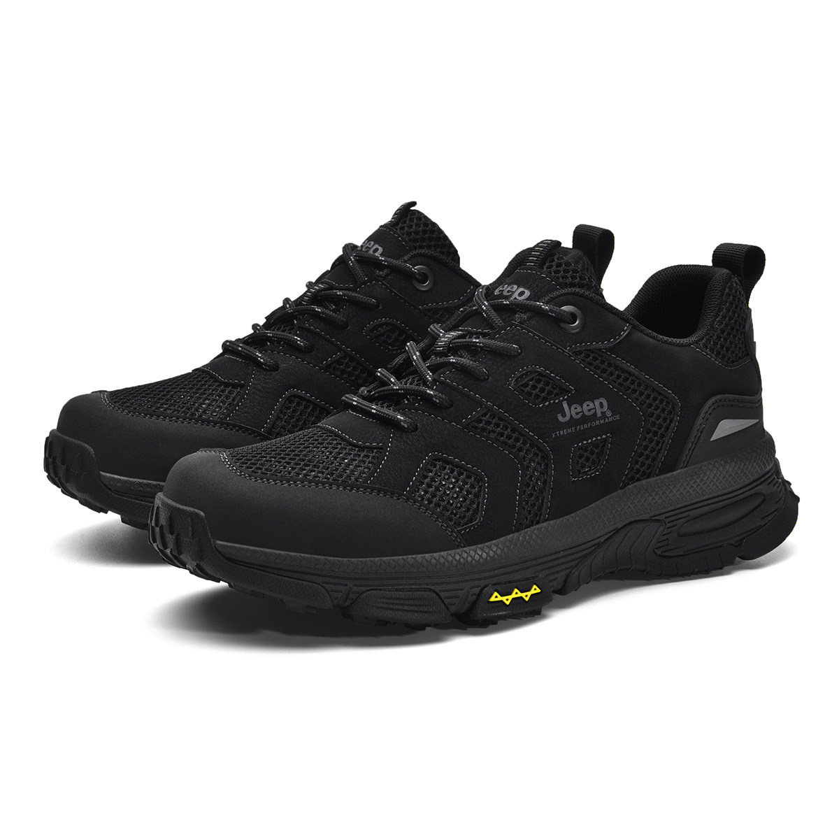 Jeep Textile, Synthetic Leather Comfortable Round Toe Abrasion Resistant Breathable Low top Mountaineering Hiking Shoes