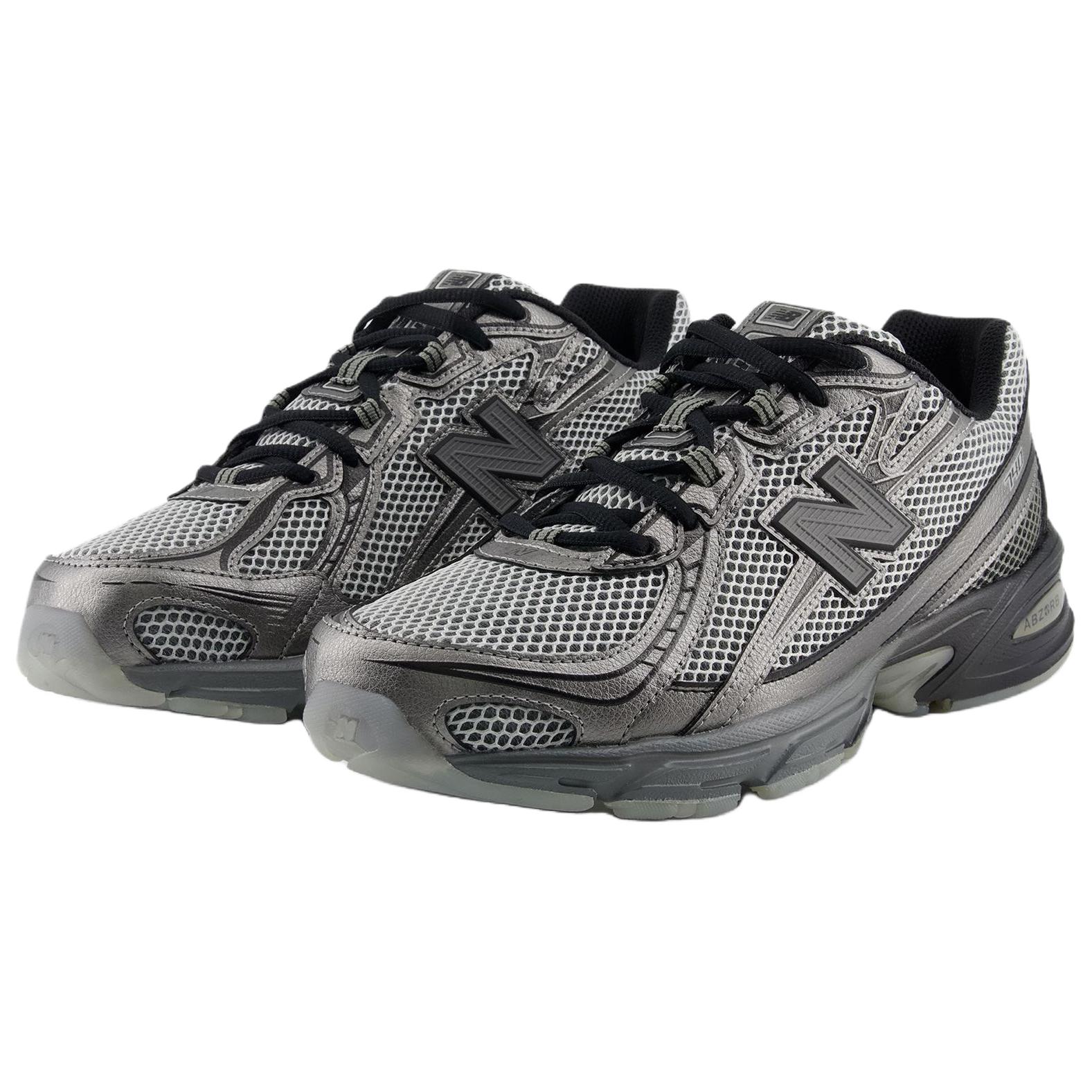 Кроссовки New Balance 740 (серебристо-серый с белым) — фото 3