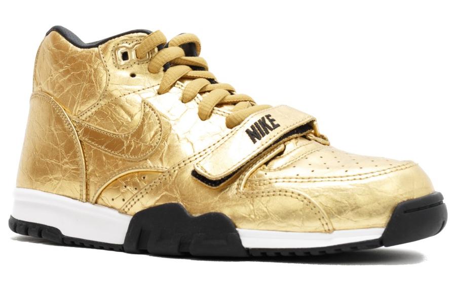 Мужские кроссовки Nike Air Trainer 1 Super Bowl 50 (золотые) — фото 2