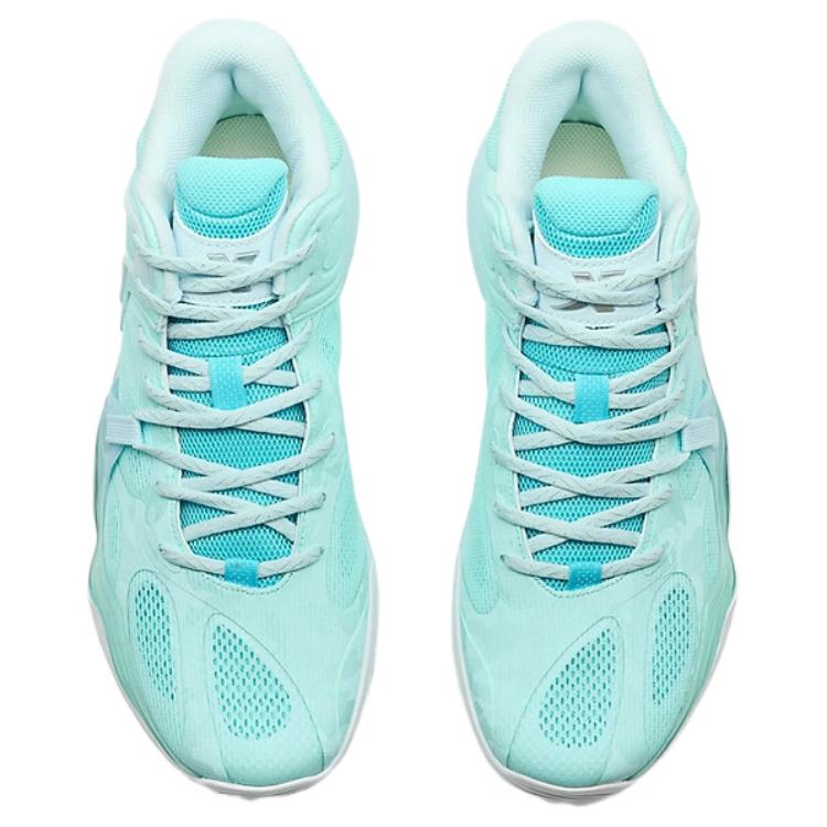 XTEP Battle 3 Basketball Shoes Men’s Mid Top Sky Teal, Misty Blue, Worry Free Blue