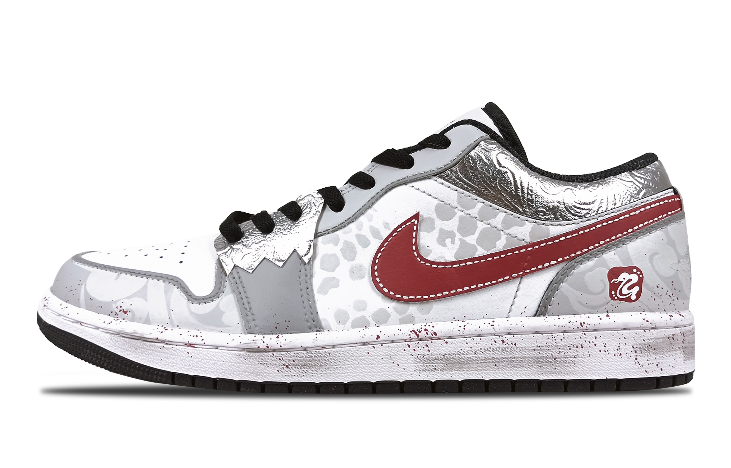 Jordan Air Jordan 1 Year Of The Snake Auspicious Clouds Leather Cushioning Slip Resistant Cushioning Slip Resistant