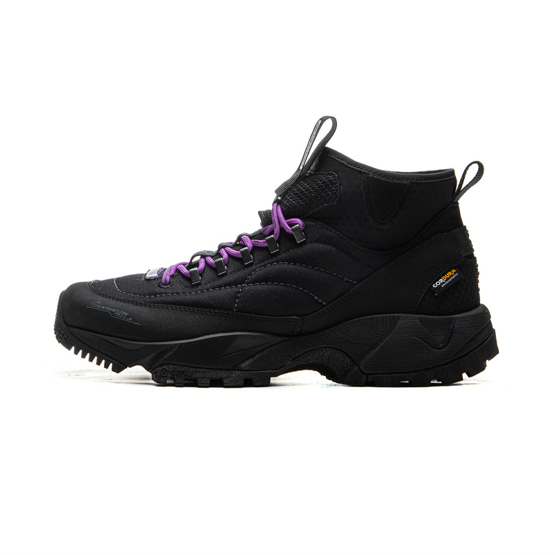 Li Ning Outdoor CF Tracing Slip Resistant Abrasion Resistant High top Hiking Shoes Unisex Black