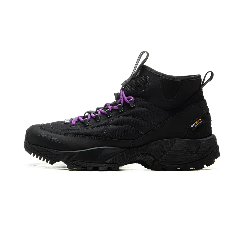 Li Ning Outdoor CF Tracing Slip Resistant Abrasion Resistant High top Hiking Shoes Unisex Black