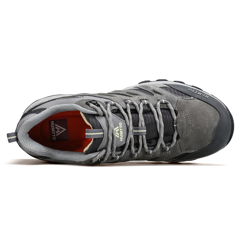 HUMTTO Cushioning Slip Resistant Abrasion Resistant Low top Hiking Shoes Men’s Sky Gray Smoke Gray