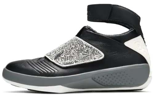 Jordan Air Jordan 20 Retro Playoff Velcro Anti-slip Lightweight High Top Retro Basketball Shoes Men's Black 2015 Edition
