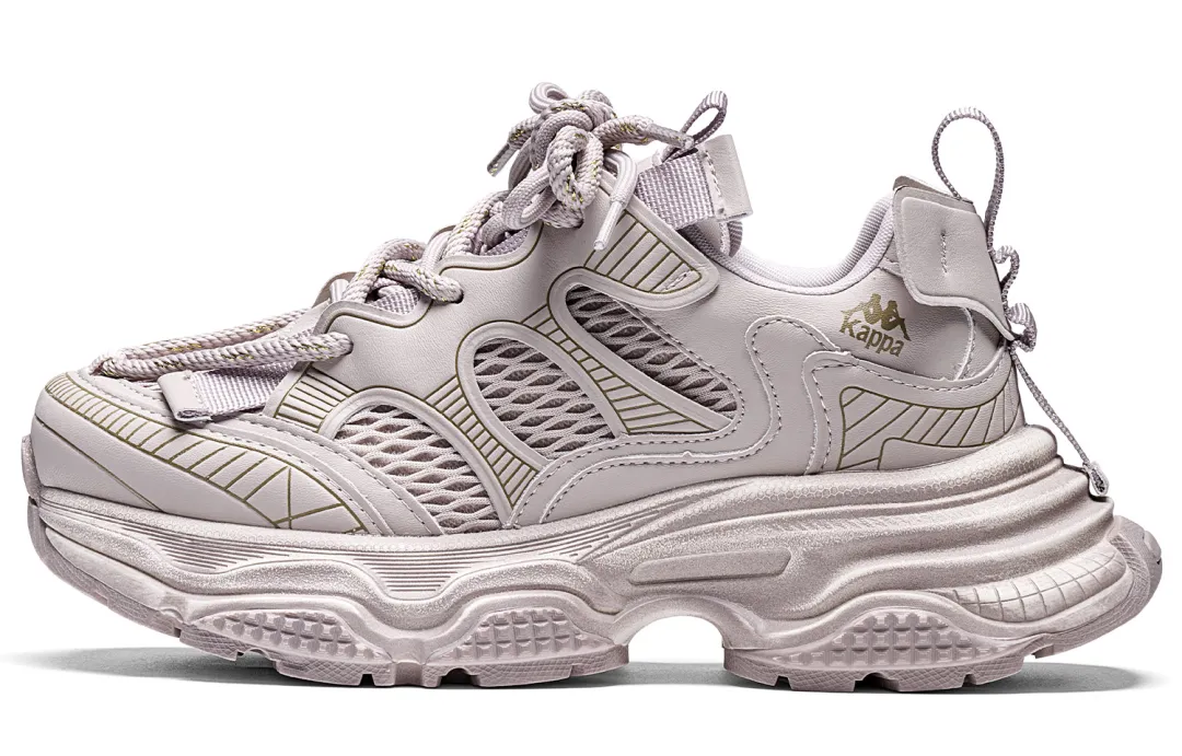 Kappa Slip Resistant And Breathable Low top Chunky Sneakers Women's Malt Beige Zongzi