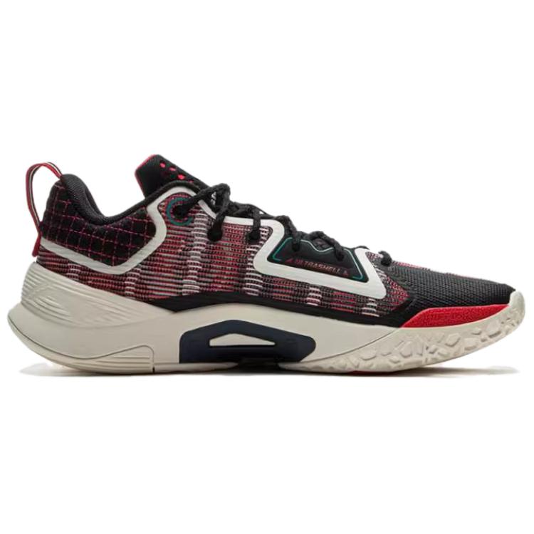 Li Ning Slip Resistant, Abrasion Resistant, Support, Rebound Low top Outdoor Basketball Shoes Men’s Cinnabar