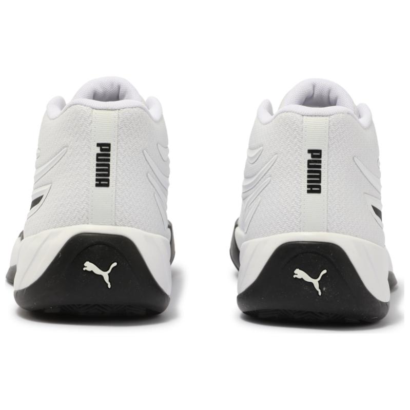 PUMA Court Pro Slip Resistant Abrasion Resistant Mid top Basketball Shoes Unisex White Black