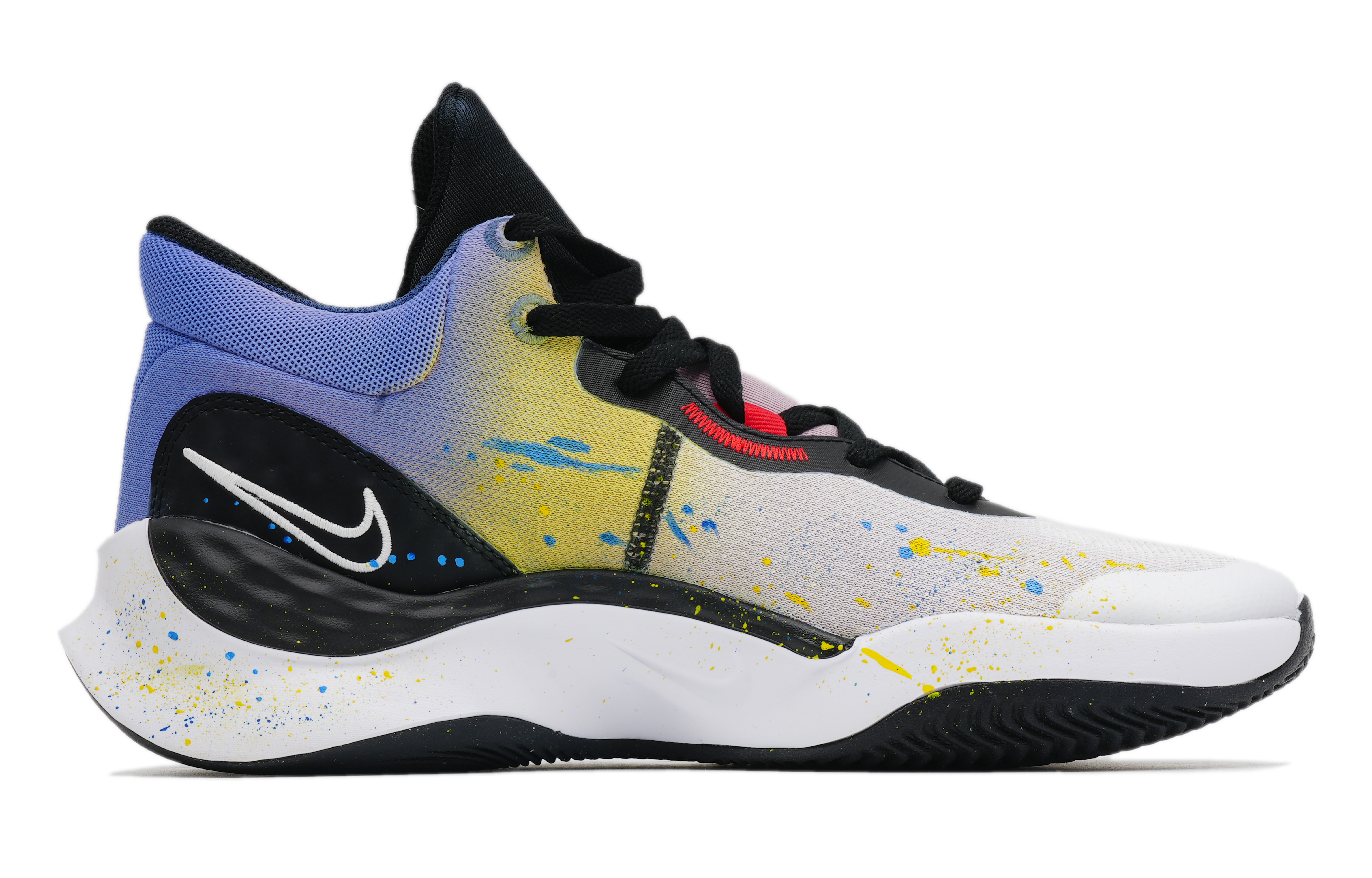 Nike Renew Elevate 3 Cushioning Slip Resistant Abrasion Resistant Low top Basketball Shoes Unisex Blue Yellow