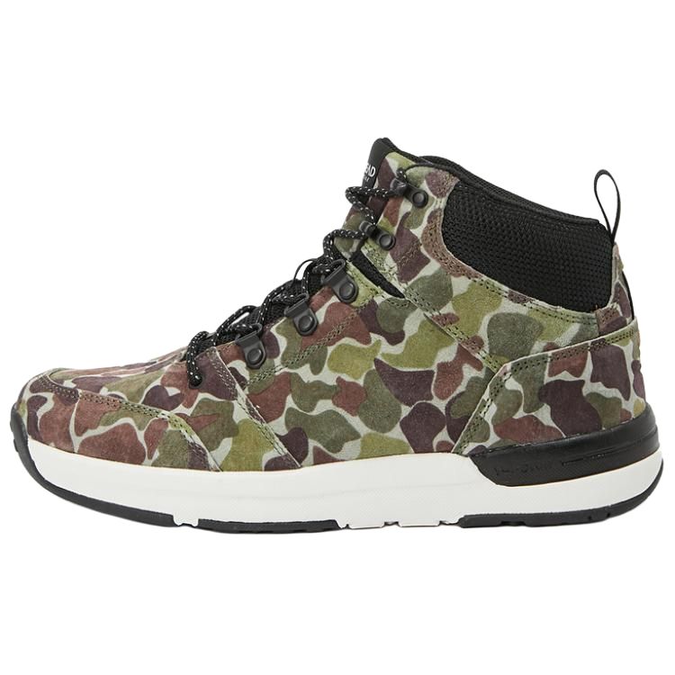 TOREAD Pigskin, Textile Slip Resistant Abrasion Resistant Mid top Hiking Shoes Women’s Camouflage