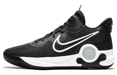 Nike KD Trey 5 IX ep fabric synthetic leather, versatile and comfortable, shock-absorbing, non-slip and wear-resistant, low-cut retro basketball shoes, men's black and white