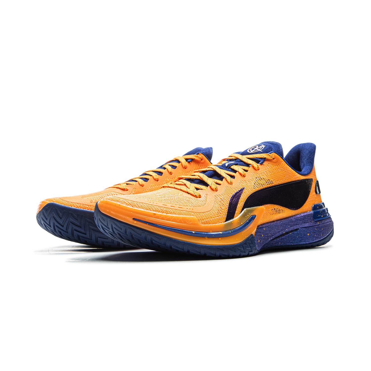 Li Ning Gamma Cushioning Slip Resistant Abrasion Resistant Low top Basketball Shoes Men’s Orange