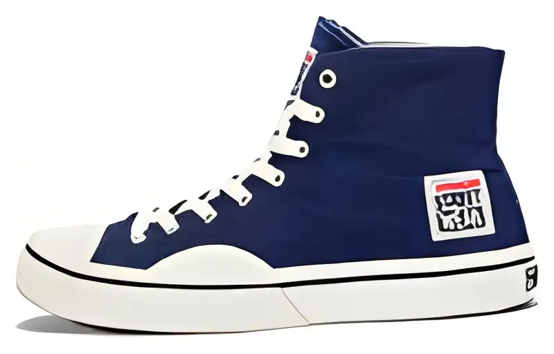 Vision Street Wear Canvas Shoes Unisex High Top Blue/White/Red