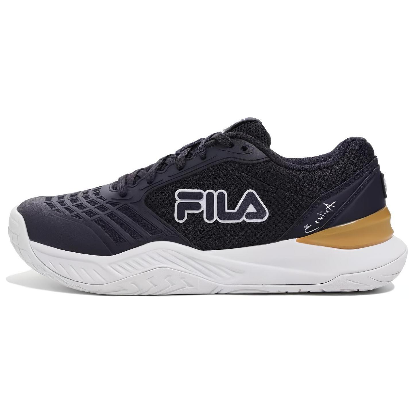 FILA AXILUS 3 Comfortable Abrasion Resistant Breathable Low top Tennis Shoes Unisex Black White