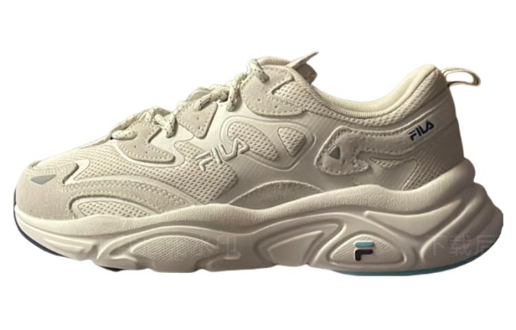 FILA Fila Mars 1 fabric TPU, comfortable and versatile, trendy, wear-resistant and increased, low-cut dad shoes, women's model, milky white