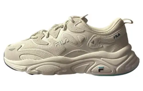 FILA Fila Mars 1 fabric TPU, comfortable and versatile, trendy, wear-resistant and increased, low-cut dad shoes, women's model, milky white