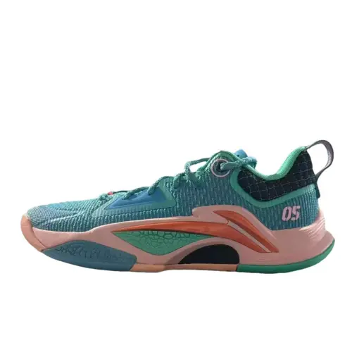 Li Ning Cushioning, Wear Resistant Low top Basketball Shoes Men's Green