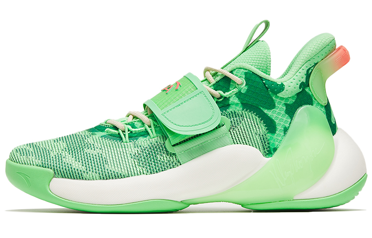 Anta Water Flower 3 Watermelon Low top Performance Basketball Shoes Men's Green