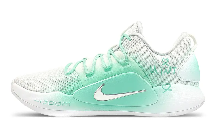 Nike Hyperdunk 10 Cushioning Slip Resistant Abrasion Resistant Low top Basketball Shoes Men's White Green