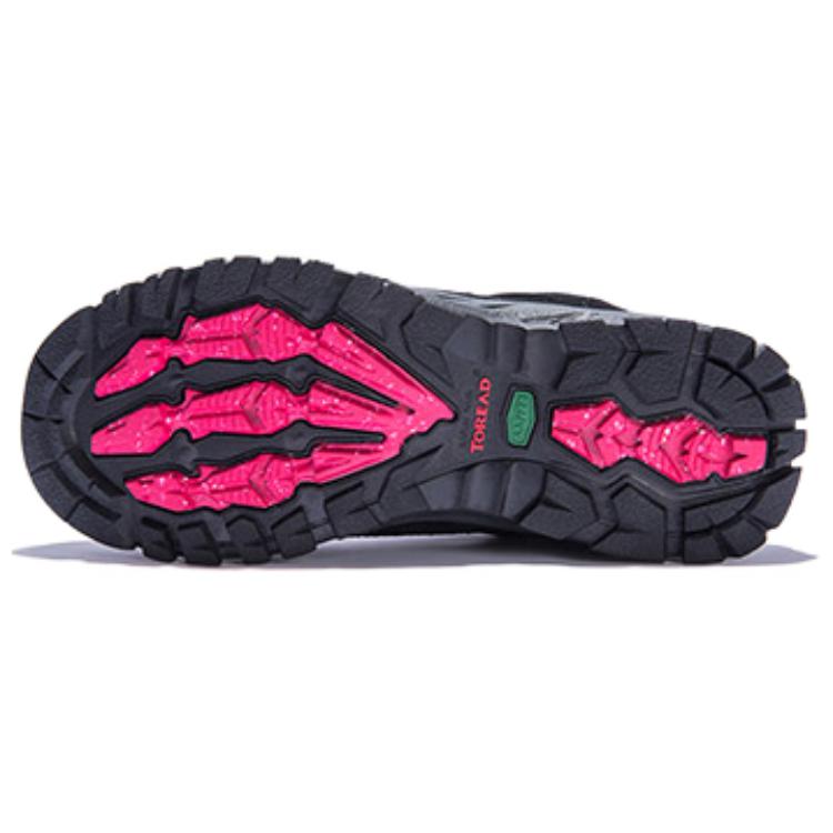TOREAD Slip Resistant, Abrasion Resistant, Breathable Low top Mountaineering Shoes Women’s Black Red