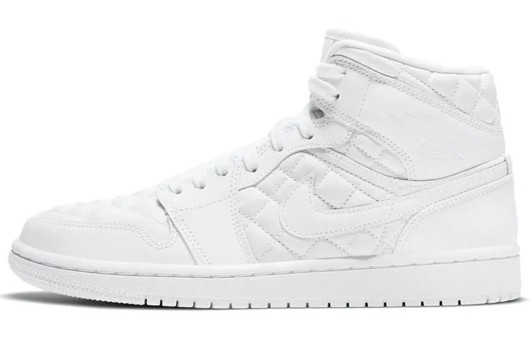 Air Jordan 1 Mid Se 'White Quilted' Women's