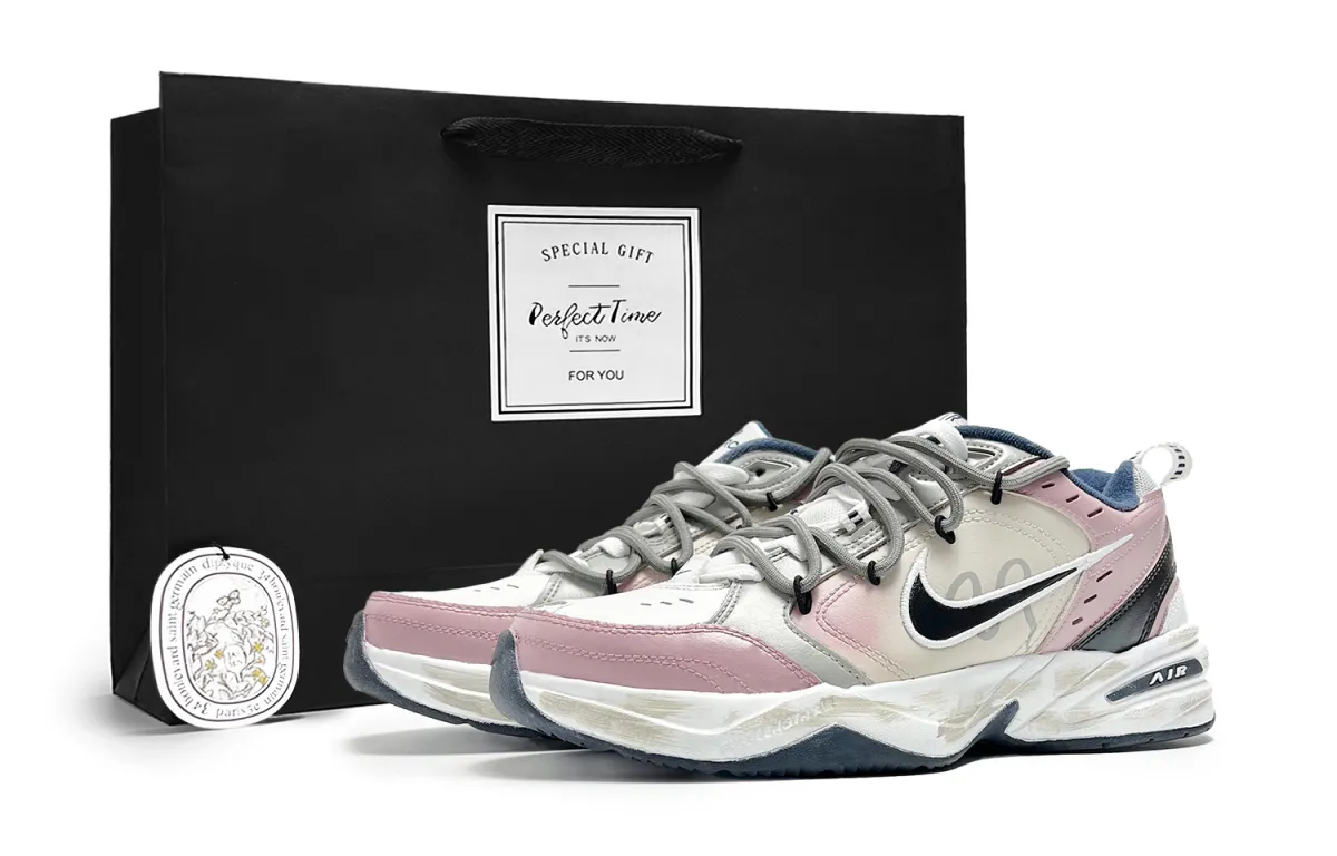 Nike Air Monarch 4 Luxury Streetwear Outdoor Low top Chunky Sneakers Unisex Pink White