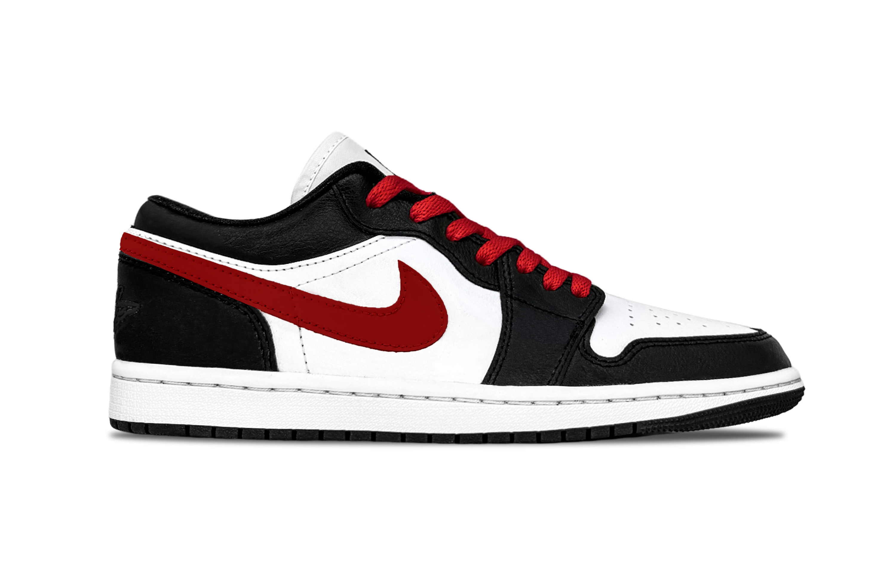 Jordan Air Jordan 1 Jazz Nocturne Leather Low top Vintage Basketball Shoes Unisex Black Red