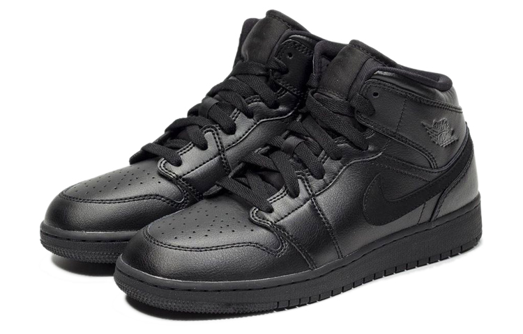 Jordan 1 Mid GS Deep Black