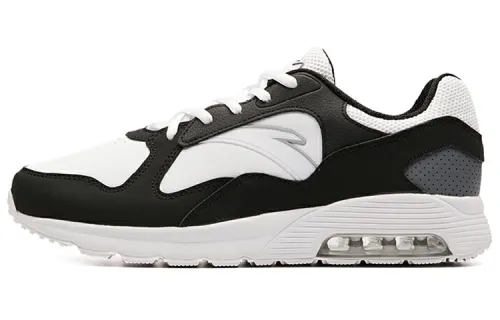 Anta Textile, Synthetic Leather Lightweight Cushioning Abrasion Resistant Low top Training Shoes Men's Black White