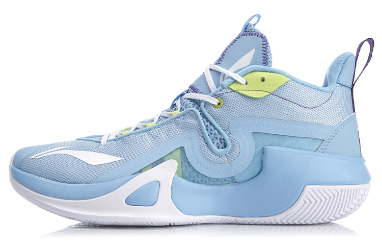 Li Ning Storm BadFive Basketball Shoes Men’s Mid Top Aurora Blue