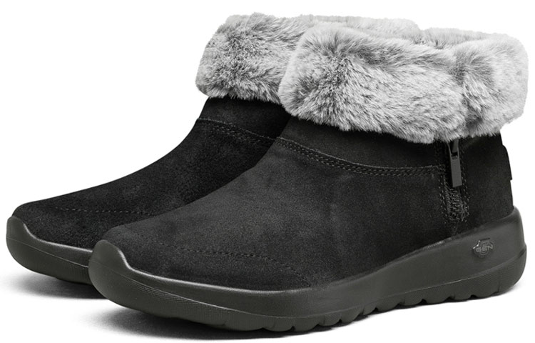 Женские ботинки Skechers ON THE GO Joy (черно-серые) — Чёрный — фото 3