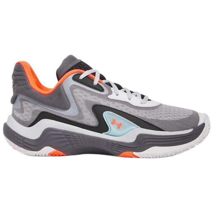 Under Armour Slip Resistant Abrasion Resistant Slip Resistant Abrasion Resistant Low top Basketball Shoes Unisex Gray