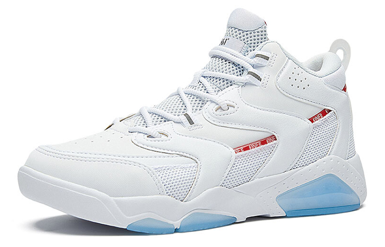 361° Mesh, Synthetic Leather Cushioning Slip Resistant Abrasion Resistant Mid top Basketball Shoes Women’s White Red
