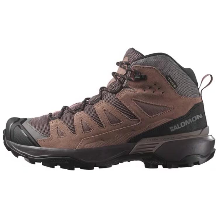 SALOMON X ULTRA 360 Slip Resistant Abrasion Resistant Mid top Mountaineering Shoes Women’s Gray Brown