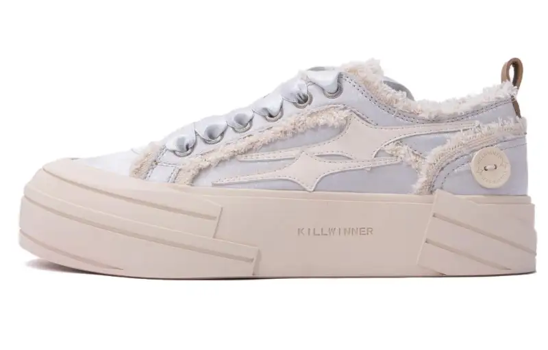 KILLWINNER Noah's Ark Slip Resistant, Abrasion Resistant, Breathable Low top Canvas Shoes Unisex Silver