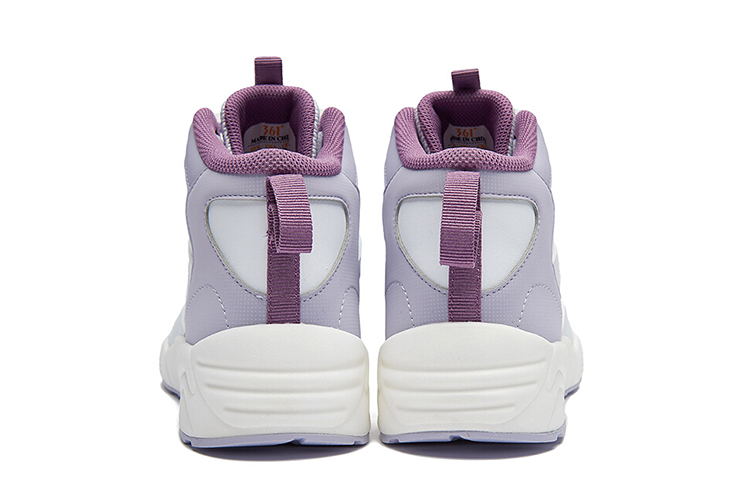 361° QU!KFOAM Performance Trendy Style Slip Resistant Cushioning High top Basketball Shoes Women’s White Purple
