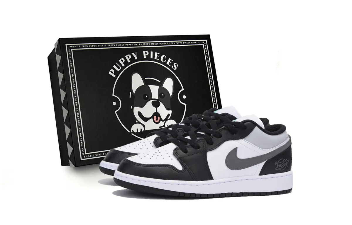 Jordan Air Jordan 1 Abrasion Resistant Slip Resistant Low top Vintage Basketball Shoes Men's Dark Gray