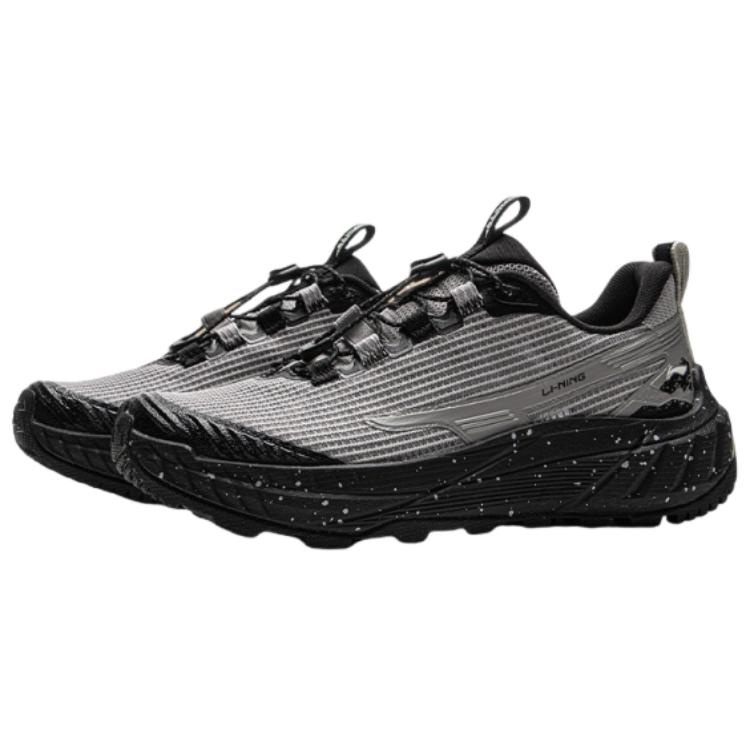 Li Ning Outdoor CF Tracing Slip Resistant And Abrasion Resistant Coverage Low top Hiking Shoes Women’s Gray Black