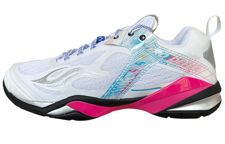 BONNY Raven Deficit Collection The Realm Of The Future Cushioning Breathable Low top Badminton Shoes Unisex White